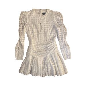 Bardot Sheer White Textured Dress
